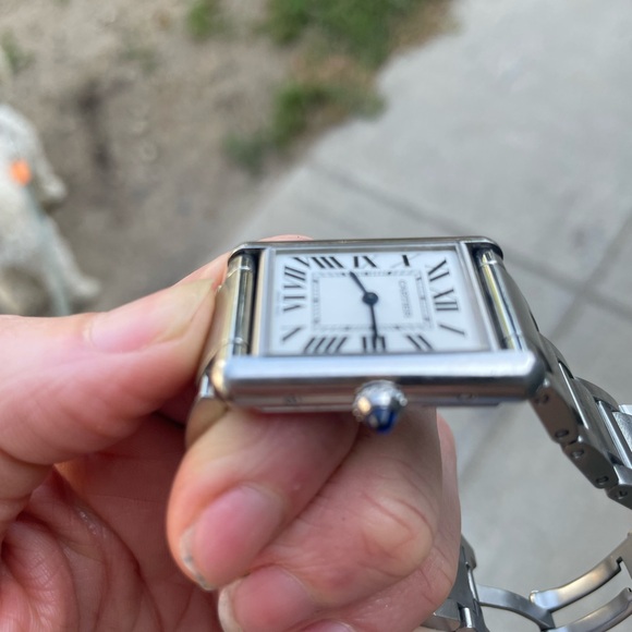 Cartier Tank Silver Watch with White Dial - Picture 8 of 10